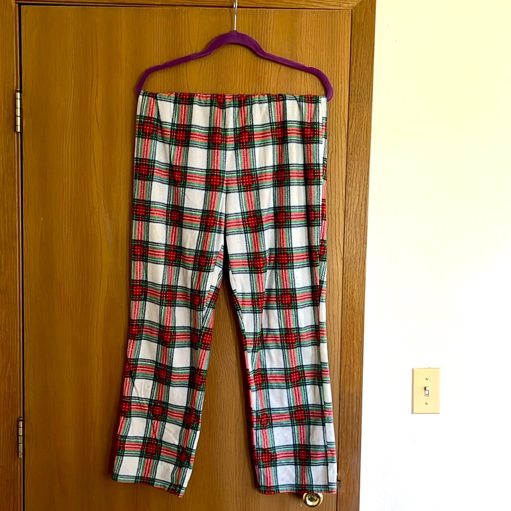 Large Plaid Christmas Pajama Pants